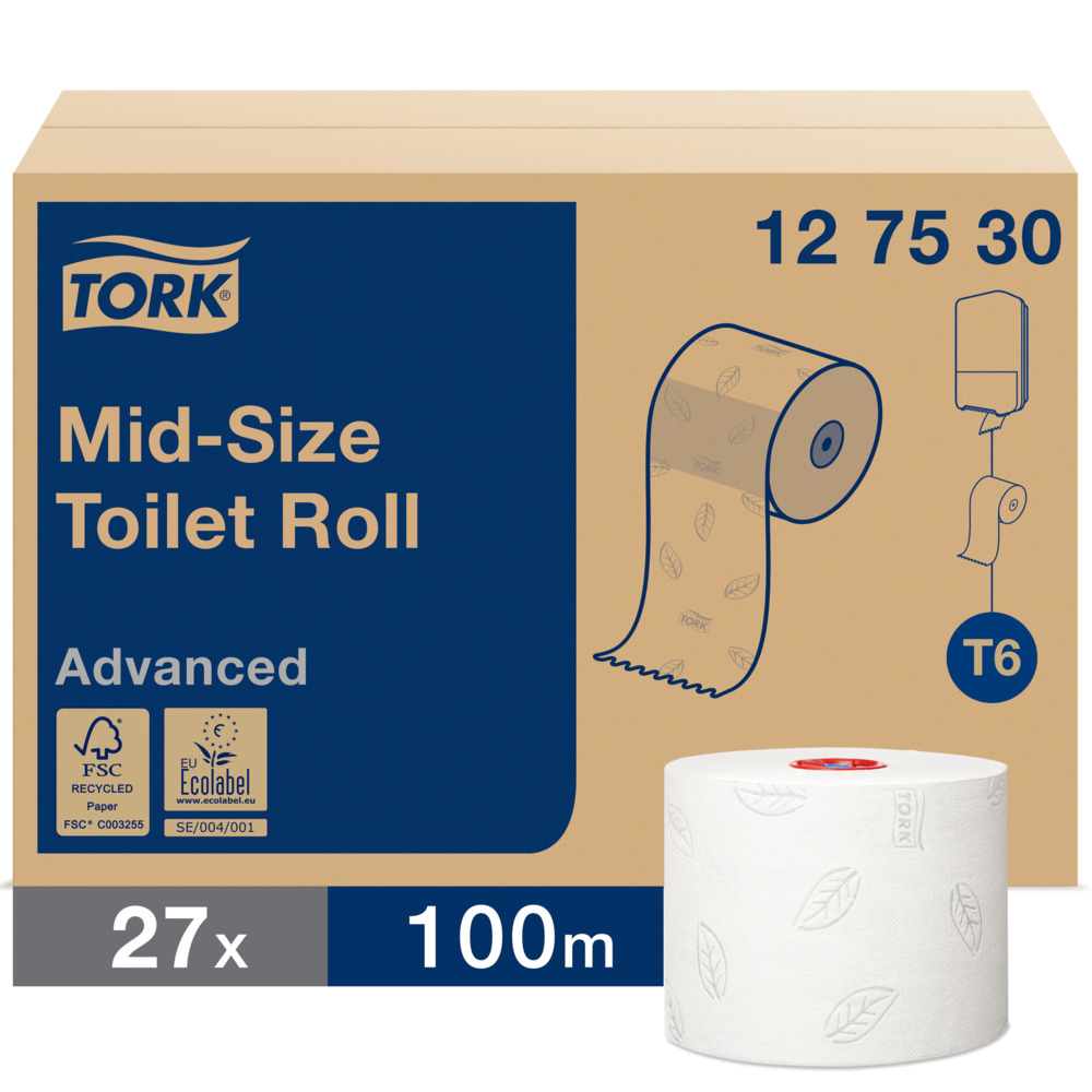 Tork T6 Advanced Mid 2 lager Toalettpapper