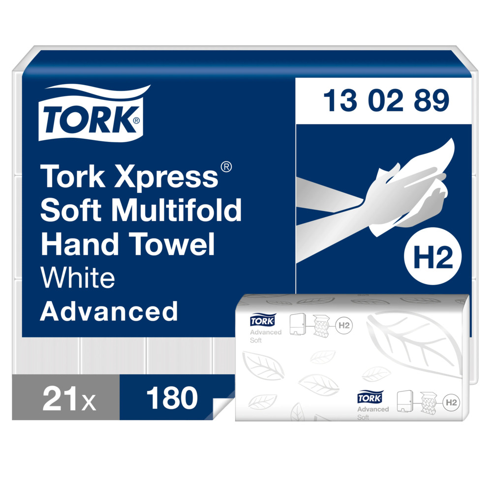 Tork H2 Xpress Multifold Mjuk 2-lag Handduk Advanced 24x21cm