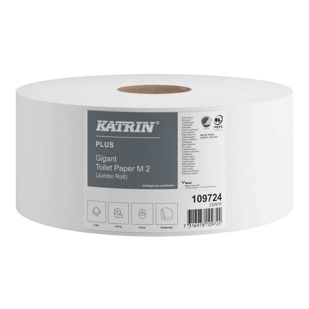 Katrin Plus M Gigant Basic 2 lager Toalettpapper
