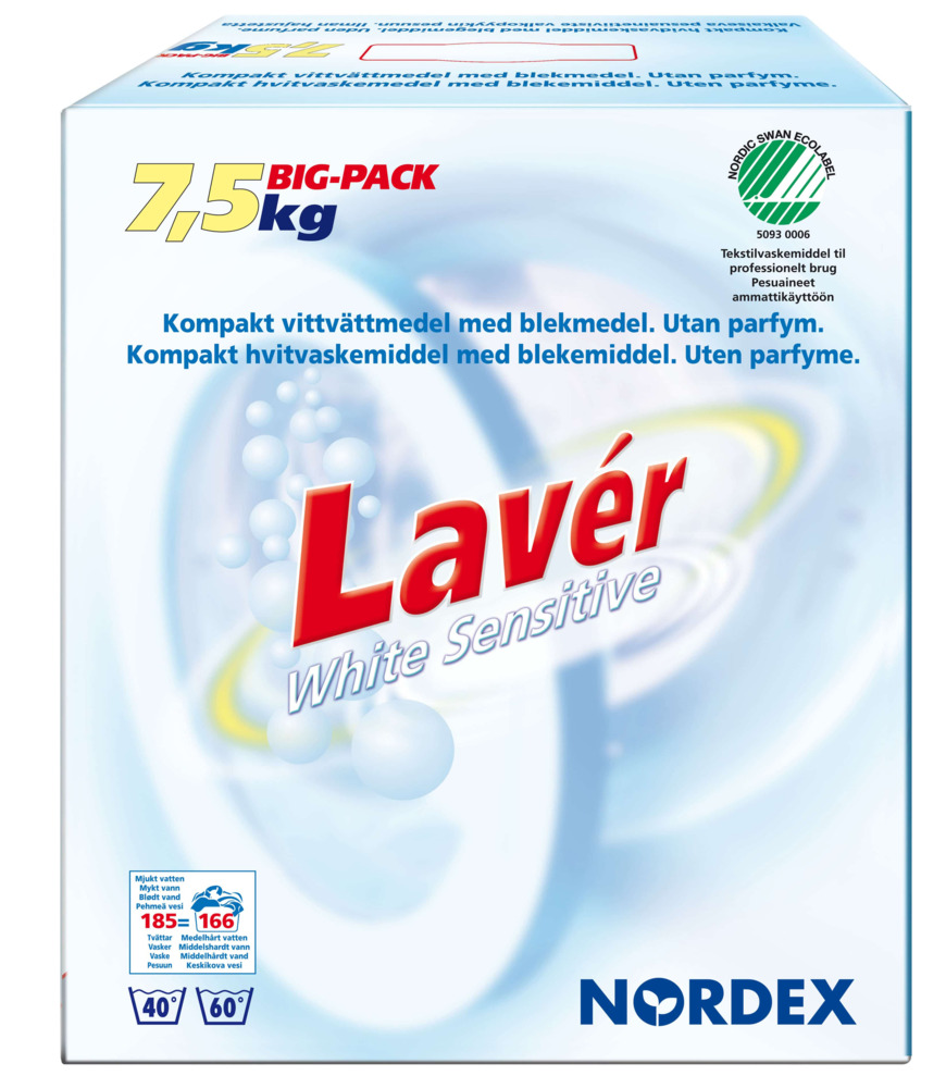 Nordex Lavér White Sensitive Tvättmedel