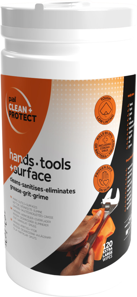 Pal Clean+ Protect Wipes för händer, verktyg & ytor