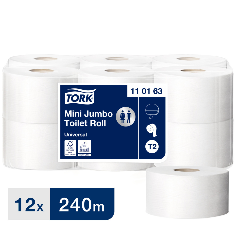 Tork T2 Universal Mini Jumbo 1 lager Toalettpapper